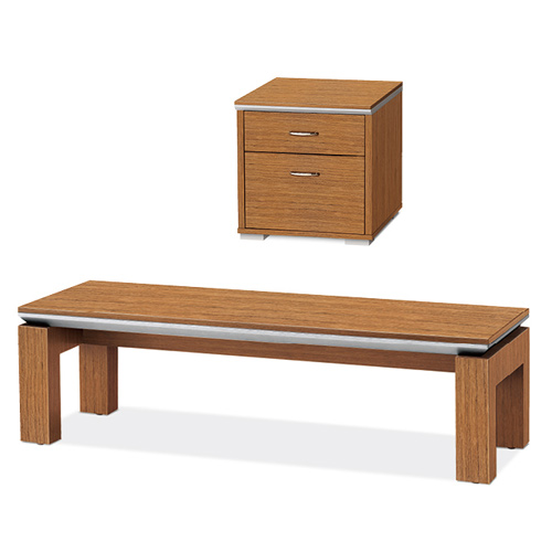 TLS 티크 소파탁자/전화대 (투톤 엣지형)