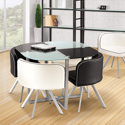 유리탁자 세트 (의자포함)