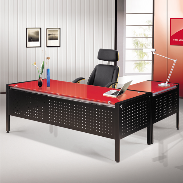 [할인이벤트]LF2810-4 레드 유리책상