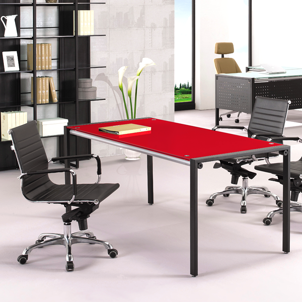 [할인이벤트]LF2810-6 레드유리 회의용테이블