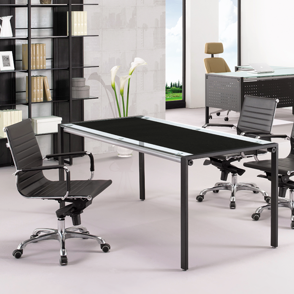 LF2810-3 블랙유리 회의용테이블