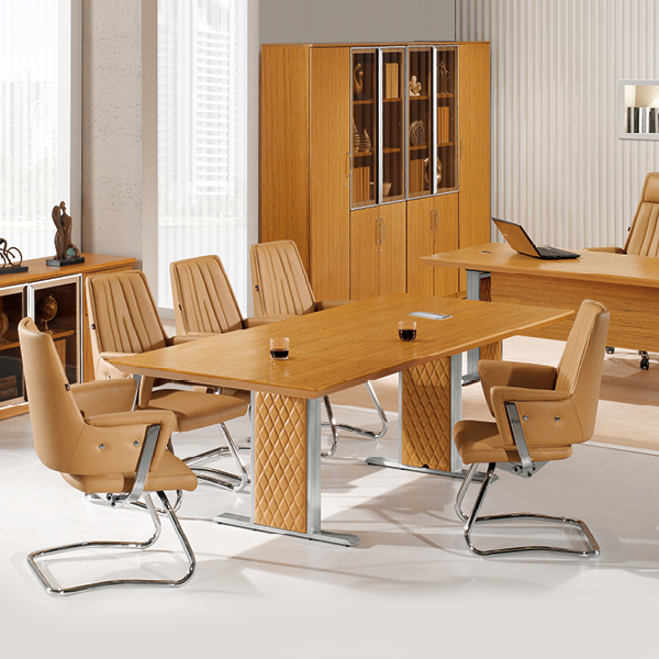 TLT-403 티크 회의테이블(하부 분체도장)