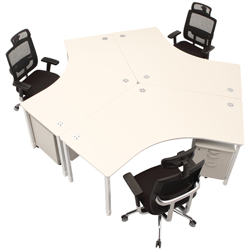 [SF/라온 시리즈] 믹스 120도 책상 ★3인책상★ / 스크린 별도