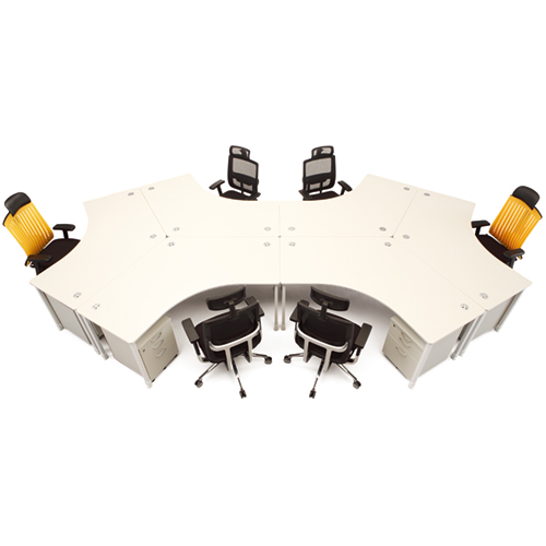 [SF/라온 시리즈] 믹스 120도 책상 ★6인책상★ / 스크린 별도