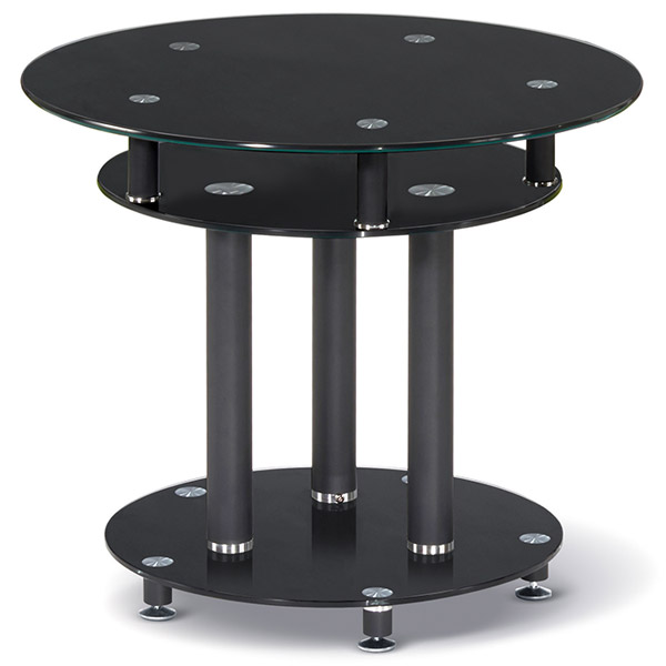 UGT 유리 원형테이블(블랙)