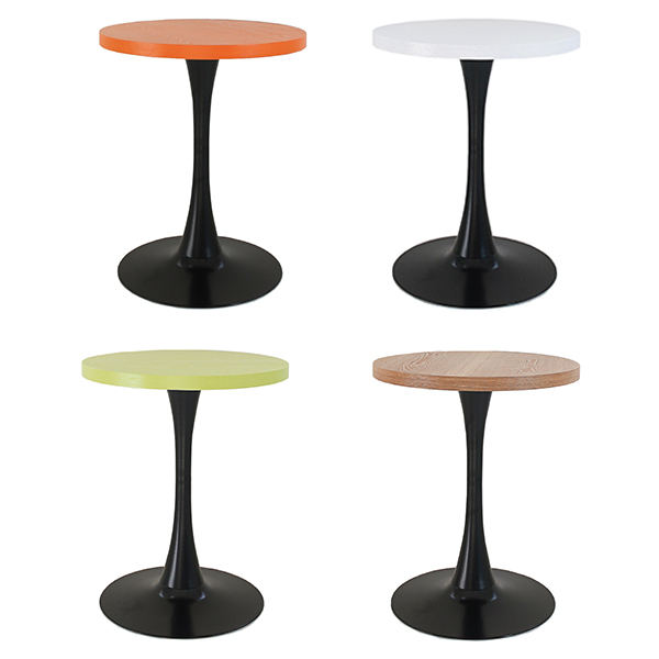 라인 블랙 원형 티테이블