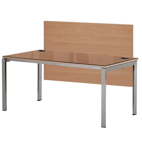 EFD 라이트월넛 책상 (스크린형/유리포함)