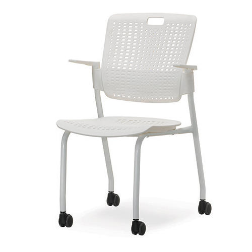 코나 400W 스테킹 화이트 회의용의자