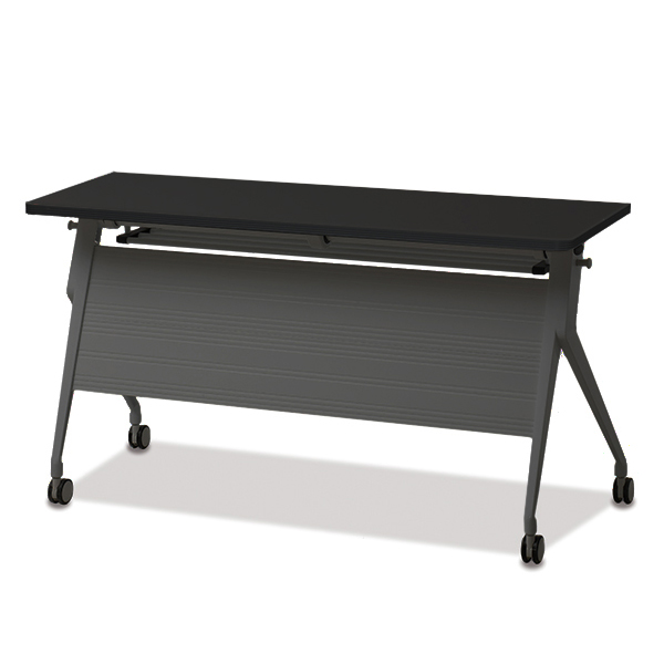 TSC 11-4 수강용책상 (알루미늄프레임/엣지상판/4캐스터) 블랙 에디션 -수량 10개 이상부터 가능-