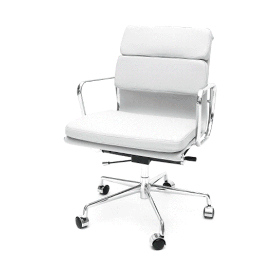 소프트패드 사무의자 (낮은등)(천연가죽)