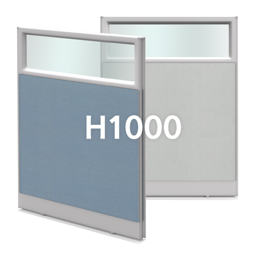 PVC 45T 반유리 파티션 H1000