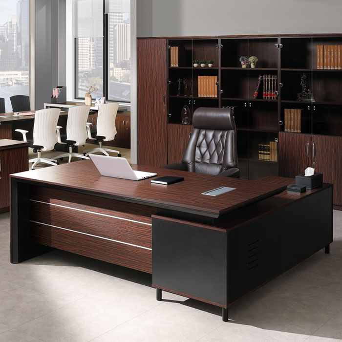 ELD-001 흑단 오빅스 중역용책상 (사이드 포함)