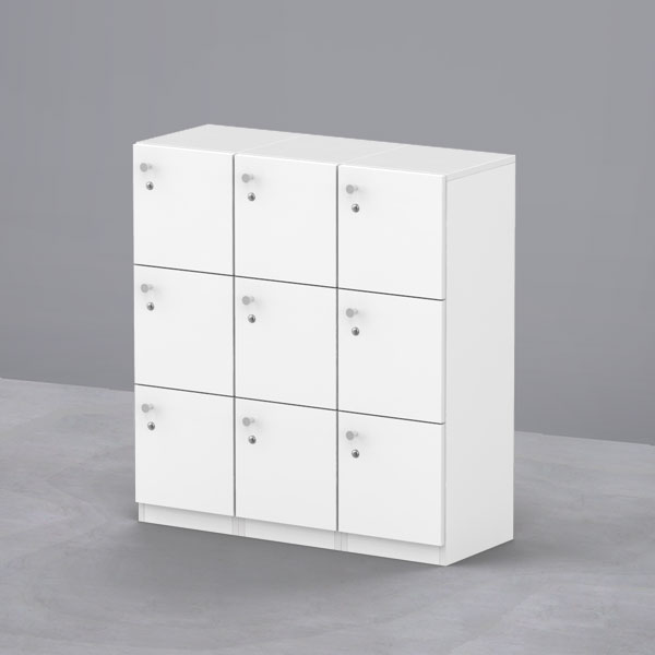 심플즈 3단 신발장 겸 사물함 (D350 / NO.301 / 화이트 바디)