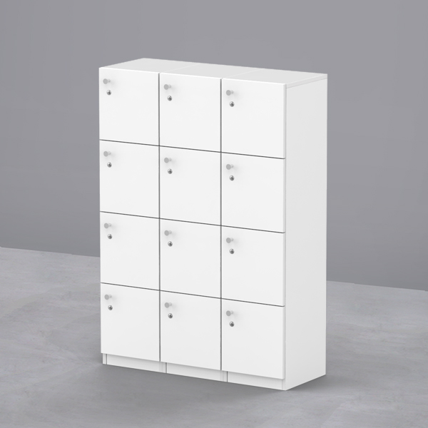 심플즈 4단 신발장 겸 사물함 (D350 / NO.302 / 화이트 바디)