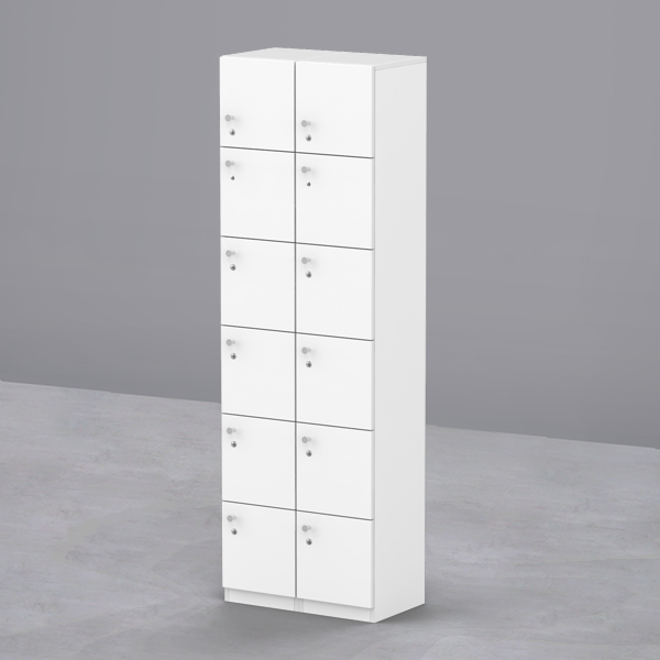 심플즈 6단 신발장 겸 사물함 (D350 / NO.304 / 화이트 바디)