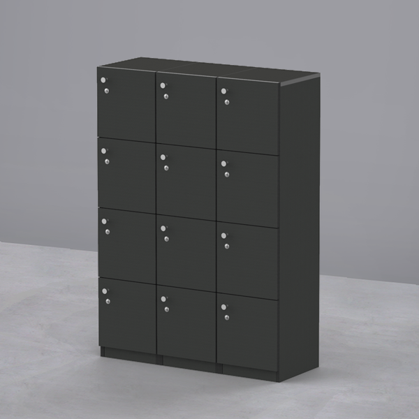 심플즈 4단 신발장 겸 사물함 (D350 / NO.302 / 매트블랙 바디)