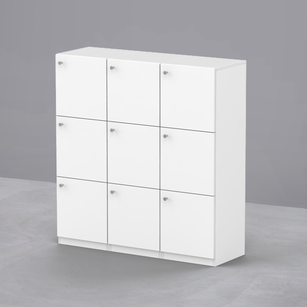 심플즈 3단 사물함 (D400 / NO.307 / 화이트 바디)