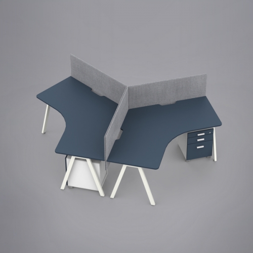 심플즈 A7 120도 책상 2인 (NO.249 / 스크린 별도)