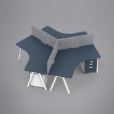 심플즈 A7 120도 책상 3인 (NO.249 / 스크린 별도)