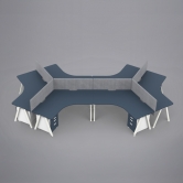 심플즈 A7 120도 책상 6인 (NO.249 / 스크린 별도)