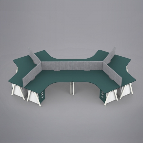 심플즈 A7 120도 책상 6인 (NO.249 / 스크린 별도)