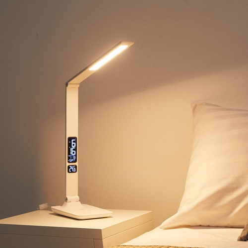 프리즘 LED 스탠드 PL-3950WH 다기능 면광원 조명 (시계 알람 달력 온도)