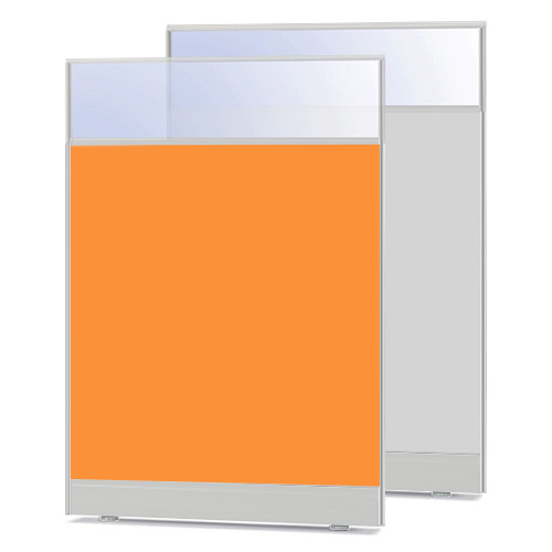 [COL 시리즈] PVC 45T 반유리 우드파티션 파티션높이 1200