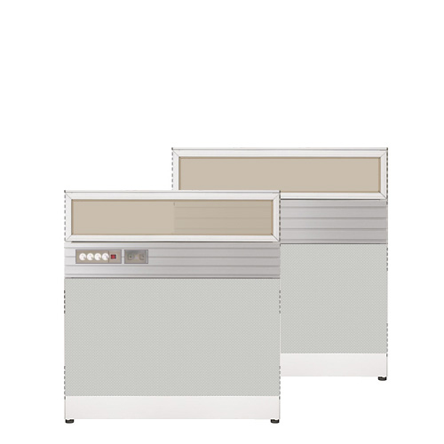 네오 시리즈 [H1160mm] 60T 양면벨트 파티션 -상부유리/행잉그릴형/4구멀티+렌전화형-