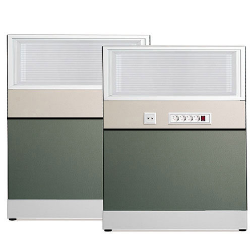 [플랜맥스] 60T 블럭파티션 H1360 (일면배선벨트타일-일면벨트타일 /스크린유리)