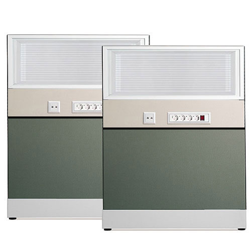 [플랜맥스] 60T 블럭파티션 H1360 (양면배선벨트타일 /스크린유리)