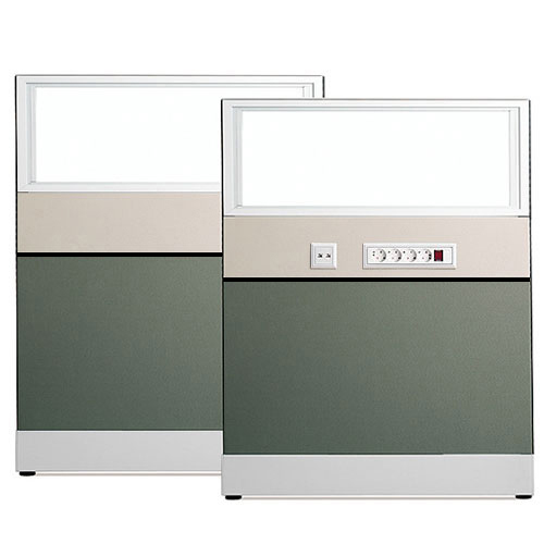 [플랜맥스] 60T 블럭파티션 H1360 (일면배선벨트타일-일면벨트타일 /상단유리)