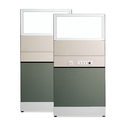[플랜맥스] 60T 블럭파티션 H1560 (일면배선벨트타일-일면벨트타일 /상단유리)