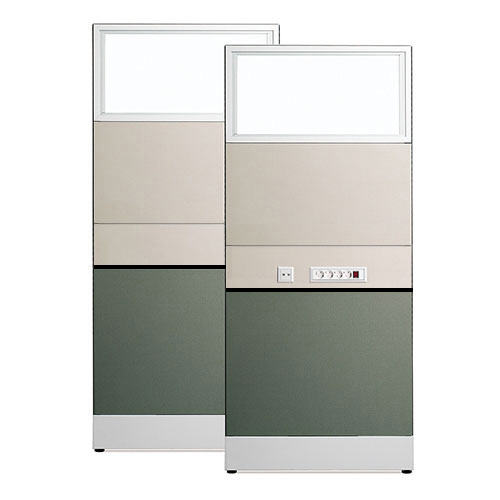 [플랜맥스] 60T 블럭파티션 H1760 (일면배선벨트타일-일면벨트타일 /상단유리)