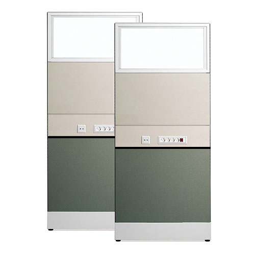 [플랜맥스] 60T 블럭파티션 H1760 (양면배선벨트타일 /상단유리)