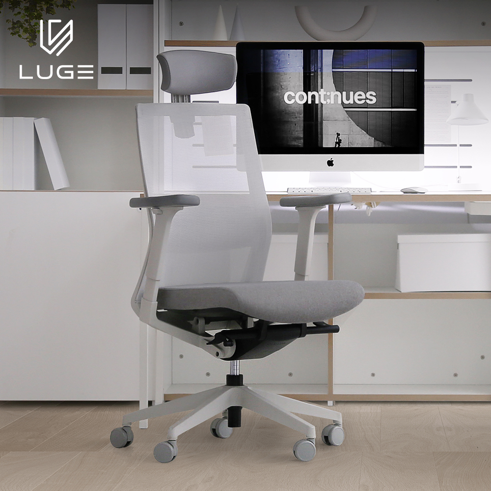 LUGE 루게 L80 프리미엄의자 화이트프레임