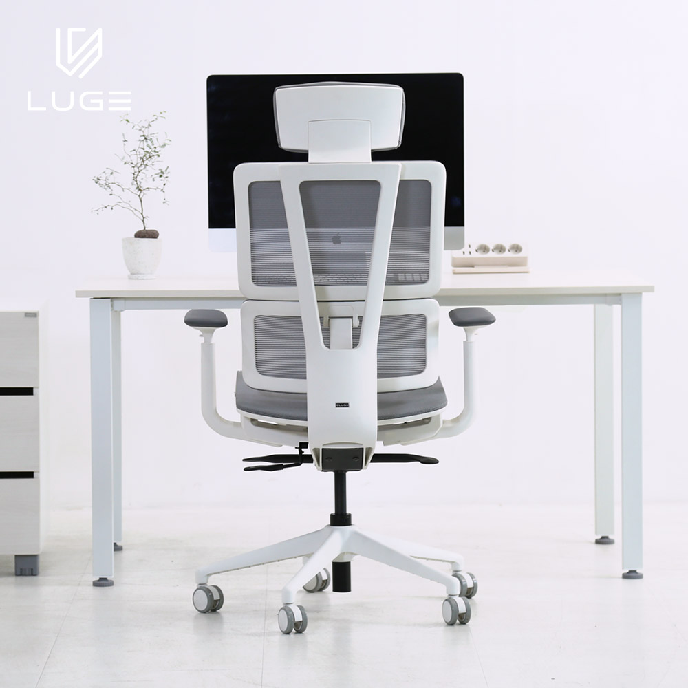 LUGE 루게 LX55 AIR 3D 듀얼 백 서포터 올메쉬 의자