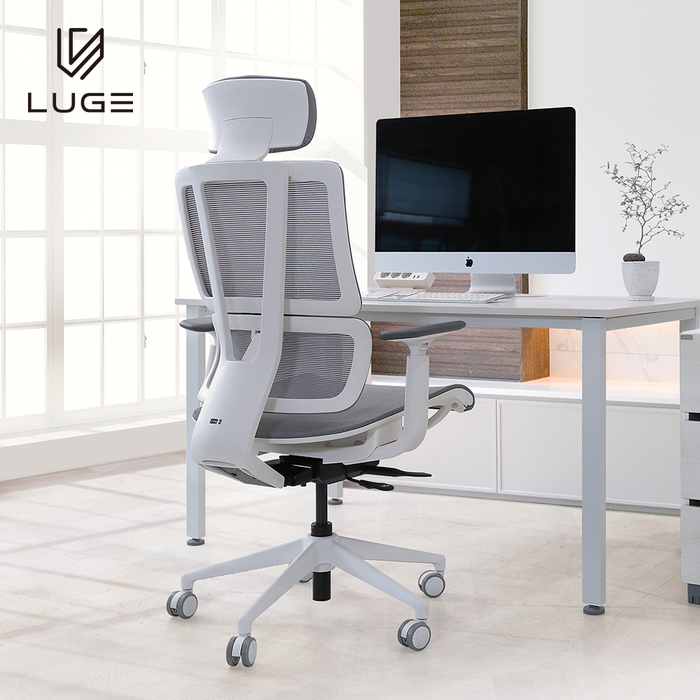 LUGE 루게 LX55 AIR 3D 듀얼 백 서포터 올메쉬 의자