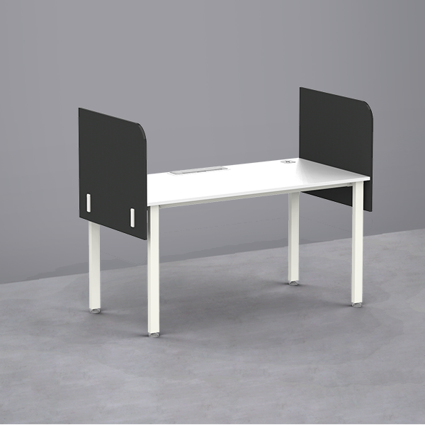 심플즈 공용 스크린 파티션 H600 (측면 / NO.109 / 화이트 프레임)